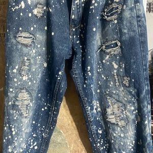 Men's Diamond Stash Acid Washed Size Medium Jeans